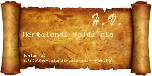 Hertelendi Valéria névjegykártya