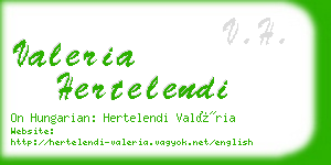 valeria hertelendi business card